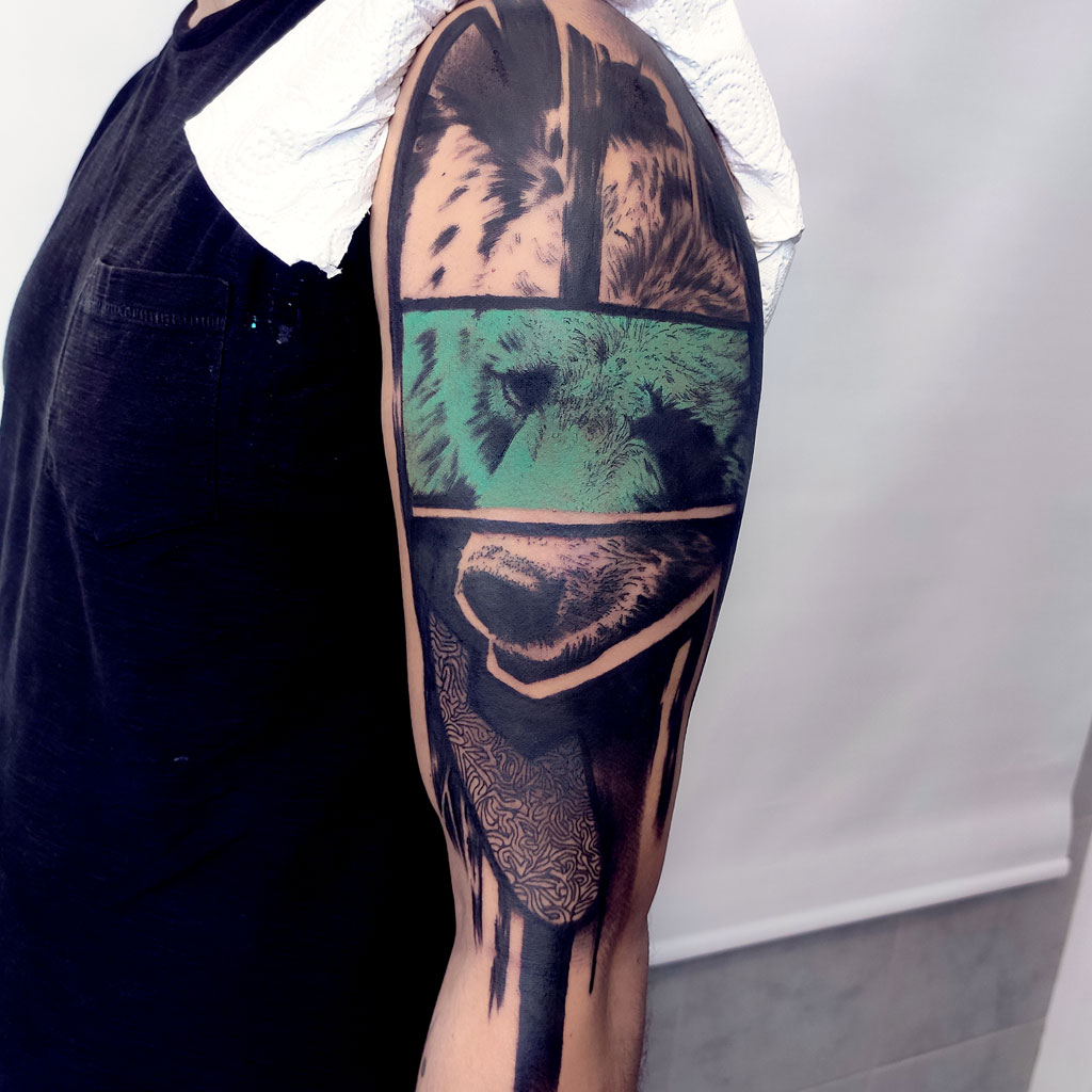 abstract realism tattoo